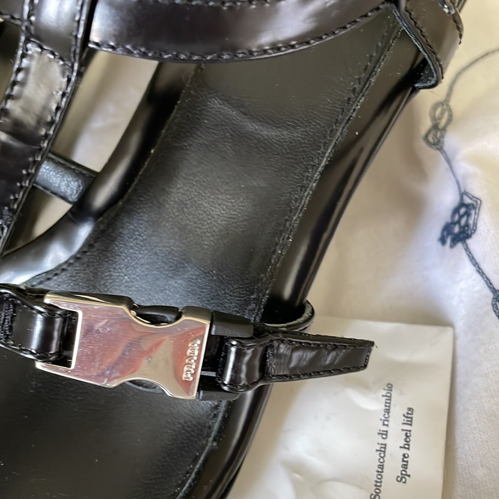 PRADA black strappy sandal. Size 39 - Picture 5 of 11